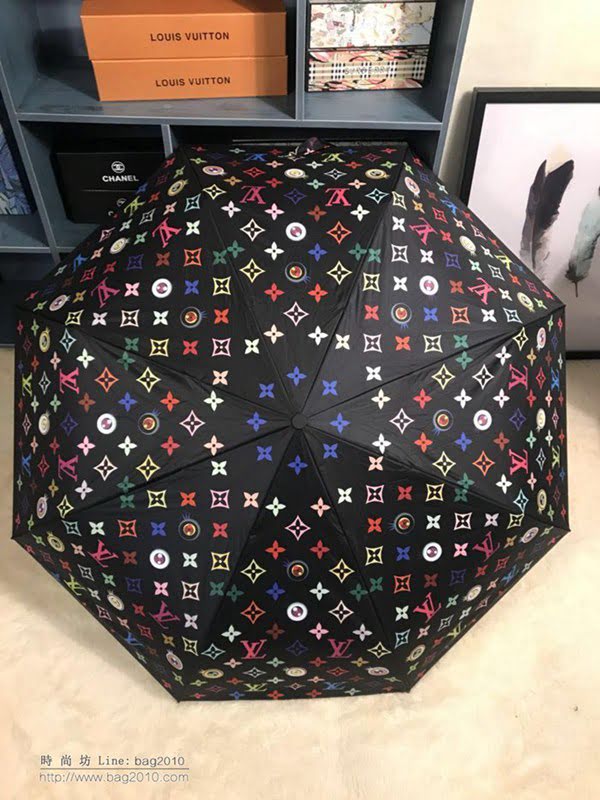 LV路易威登傘 最新爆款 專櫃夏季新款 全自動折疊晴雨傘 防曬隔熱 防紫外線  zm1075